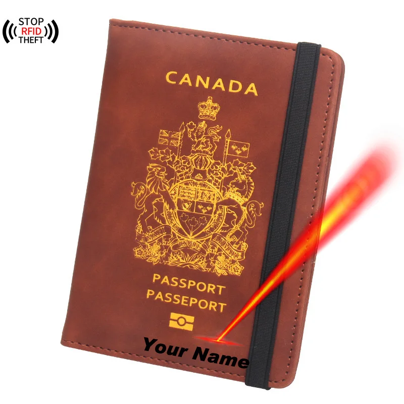 Luxury Bags Canada - Aangepaste Canadese paspoorthoes met namen Canada