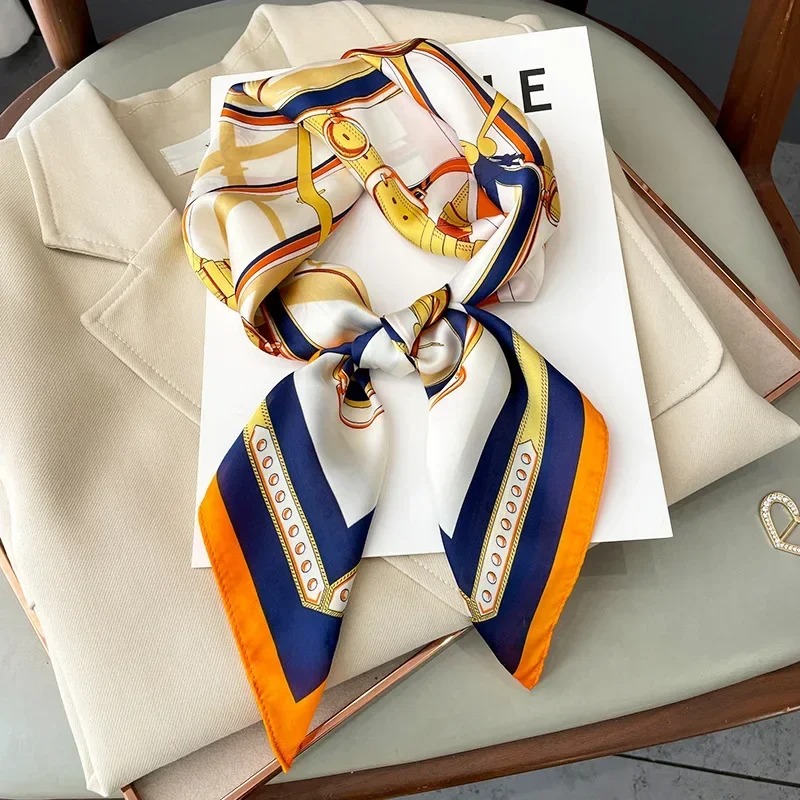 Luxury Bags Made - Luxe Design Skinny Zijden Vierkante Sjaal