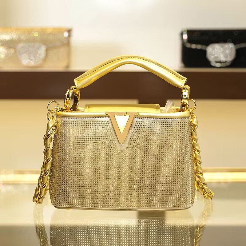 Luxury Bags Lv - 2025, luxe diamanten grote capaciteit dameshandtas