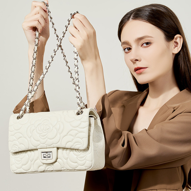 Luxury Quilted Bags - Topgraan hoogland lamsvacht schoudertas echt leer